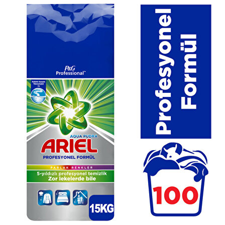 Ariel Professional Toz Çamaşır Deterjanı Parlak Renkler 15 Kg 100 Yıkama